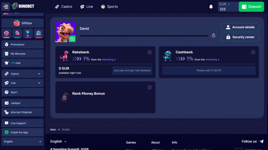 login bino bet καζίνο